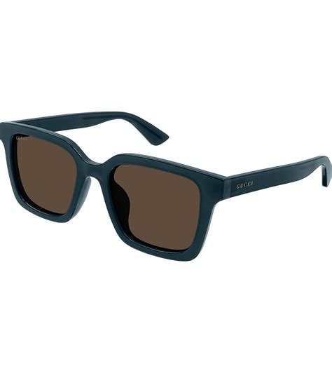 gucci 54mm oversized sunglasses blue lens|Gucci minimal 54mm square sunglasses.